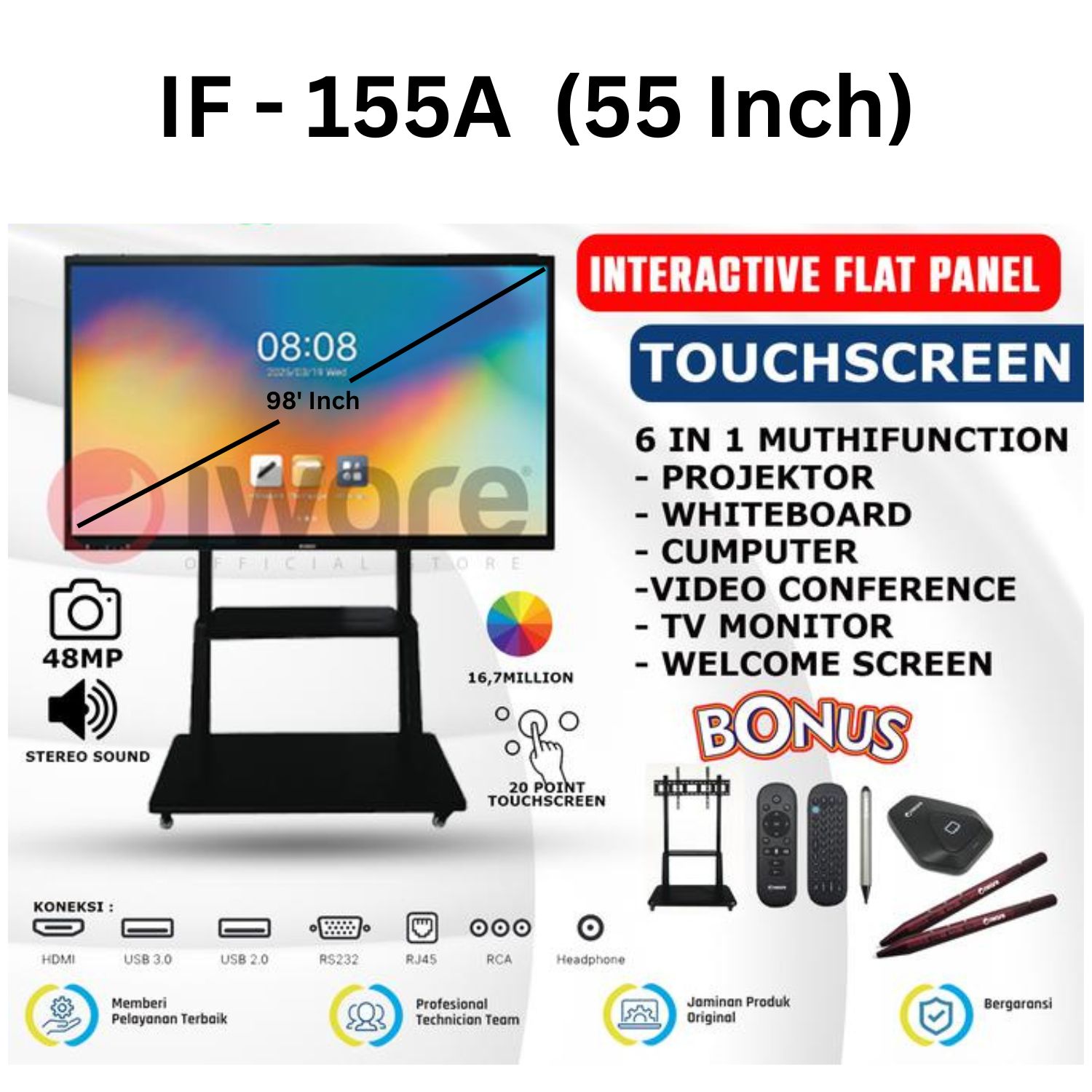 Panel 55 Inch SIPLah Telkom - Belanja Keperluan Sekolah Online Makin Mudah