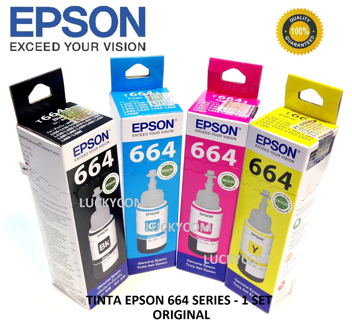 Tinta Epson 664 T664 Original Hitam Siplah 7275