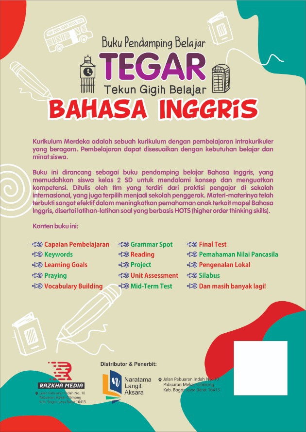 TEGAR_Tekun Gigih Belajar Bahasa Inggris_kelas 2 SD semester 1 & 2 SIPLah