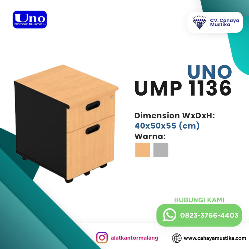Mobile Drawer 2 Laci UNO Classic UMP 1136 Uk. 40 x 50 x 55 cm SIPLah