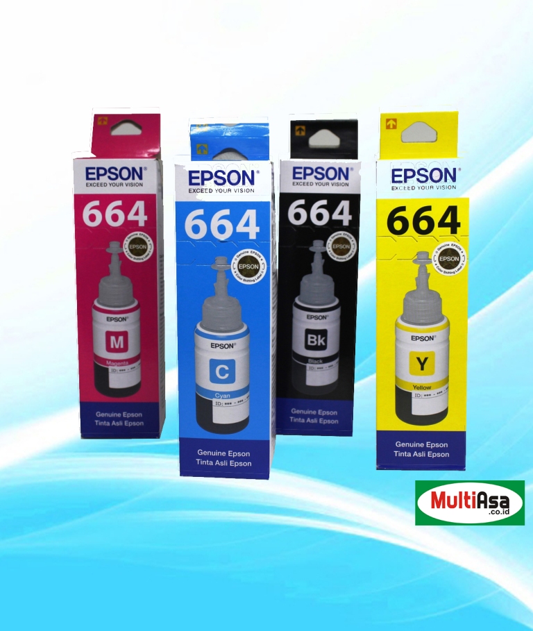 Tinta Printer Epson 664 Black Blue Magenta Yellow Siplah 7948