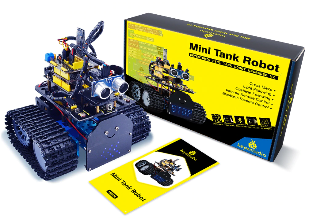 DIY Mini Tank Smart Robot Arduino Bahan Praktek Mekatronika TEI RPL TKJ ...