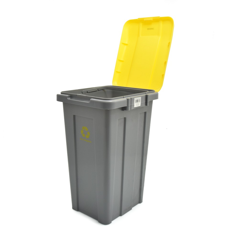 Krisbow 50 Ltr Tempat Sampah Plastik Dengan Tutup Kuning Siplah 6232