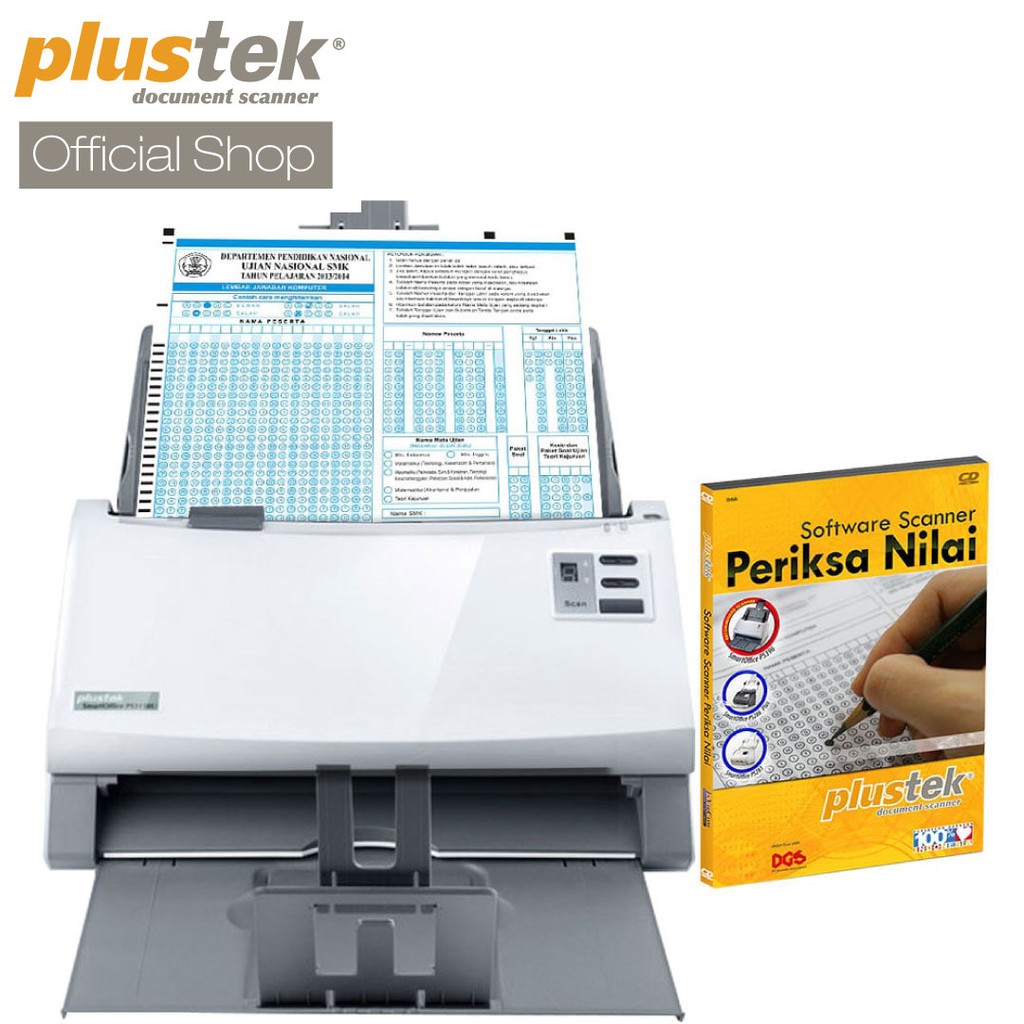 Plustek Scanner Periksa Nilai Ljk Smartoffice Ps U Lembar Menit F Folio Siplah