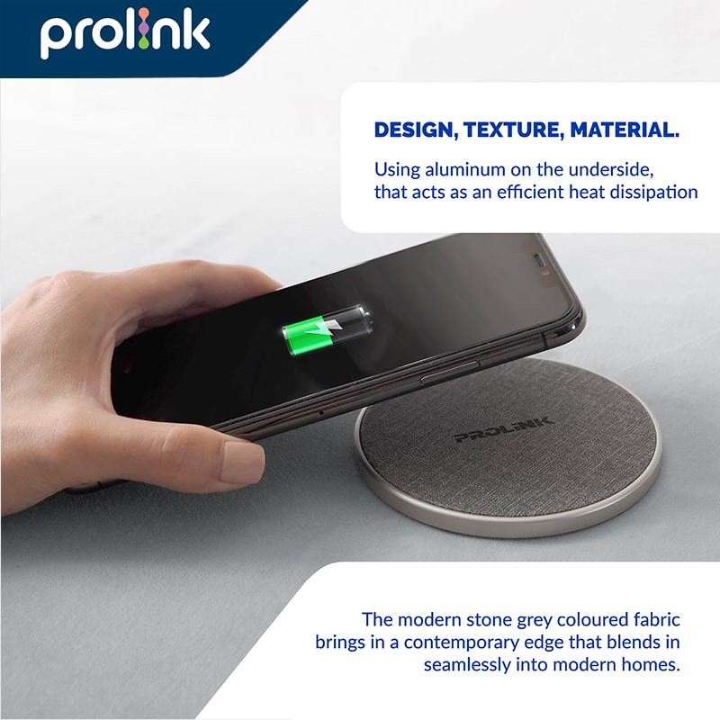 PROLiNK 10W Qi Wireless Charger Charging Pad for universal device