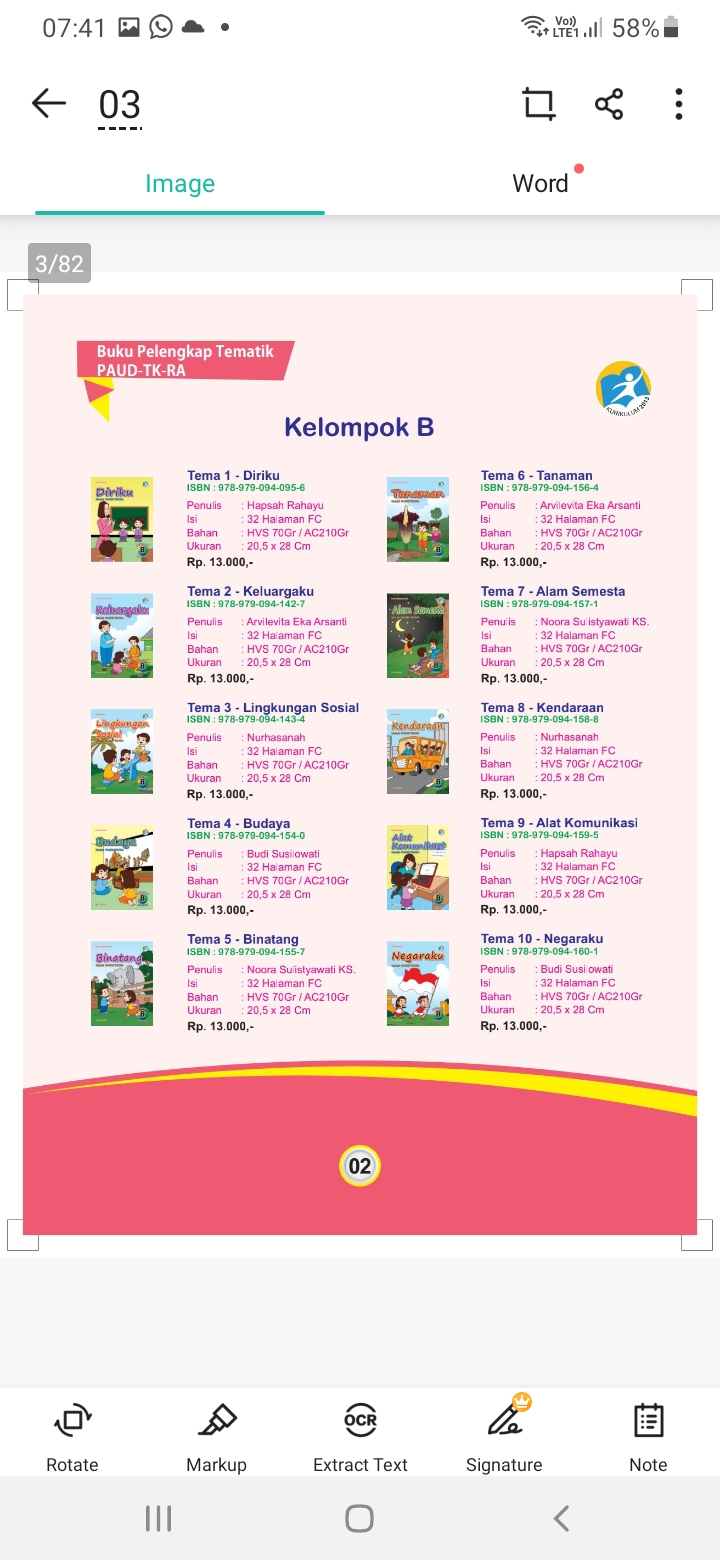 Paket Buku TK B | SIPLah