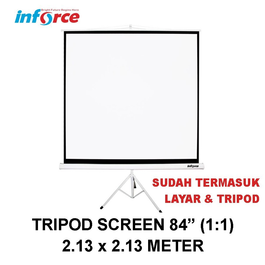 Layar Proyektor Tripod Ukuran 84 1 1 Inforce Siplah