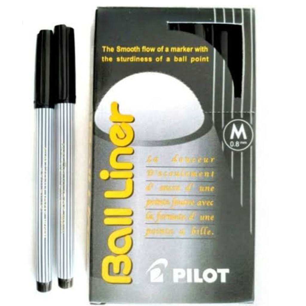 Pulpen Pilot Balliner ( Ball Liner Medium 0.8mm ) - Hitam (Harga Satuan