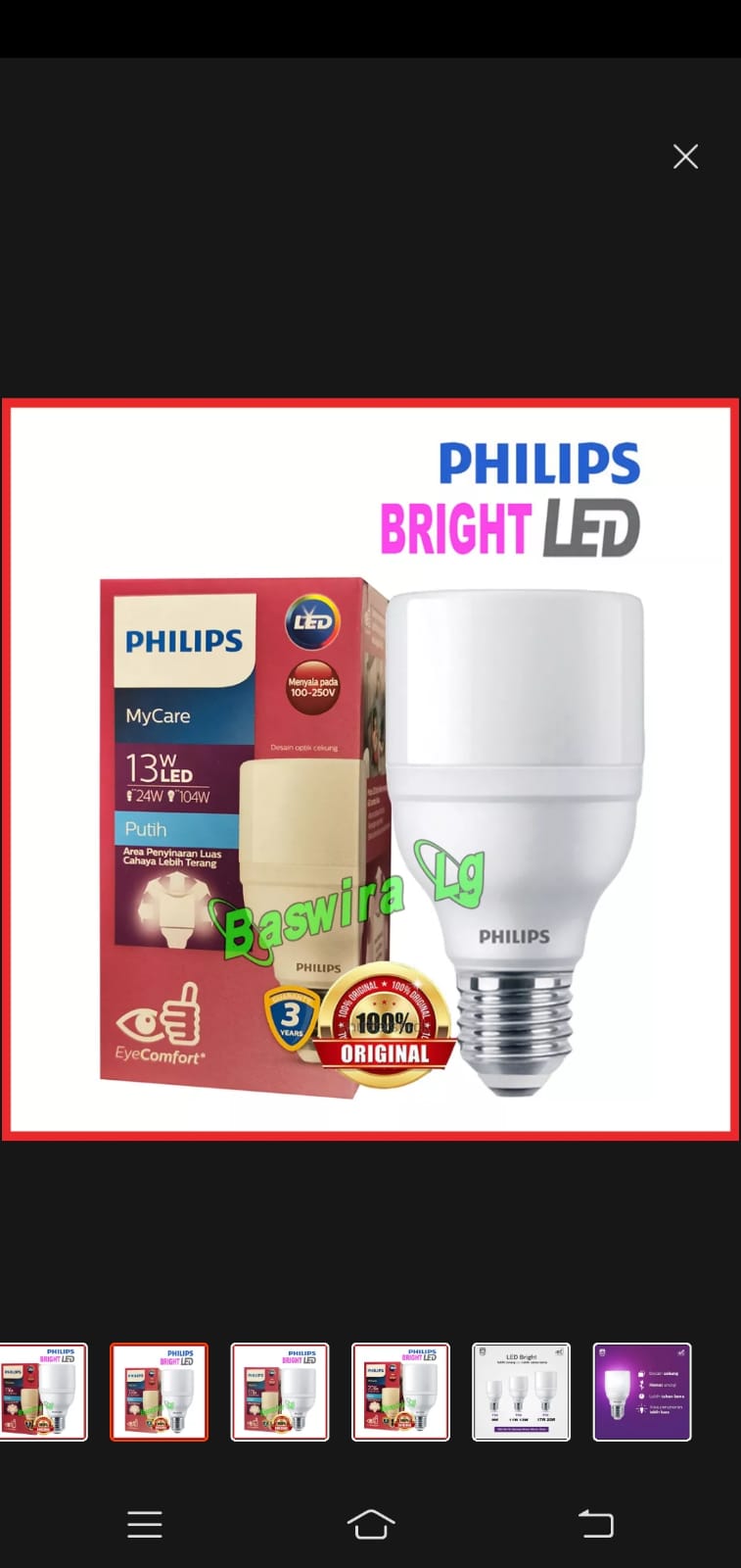 Lampu LED 13 Watt Tipe Philips | SIPLah