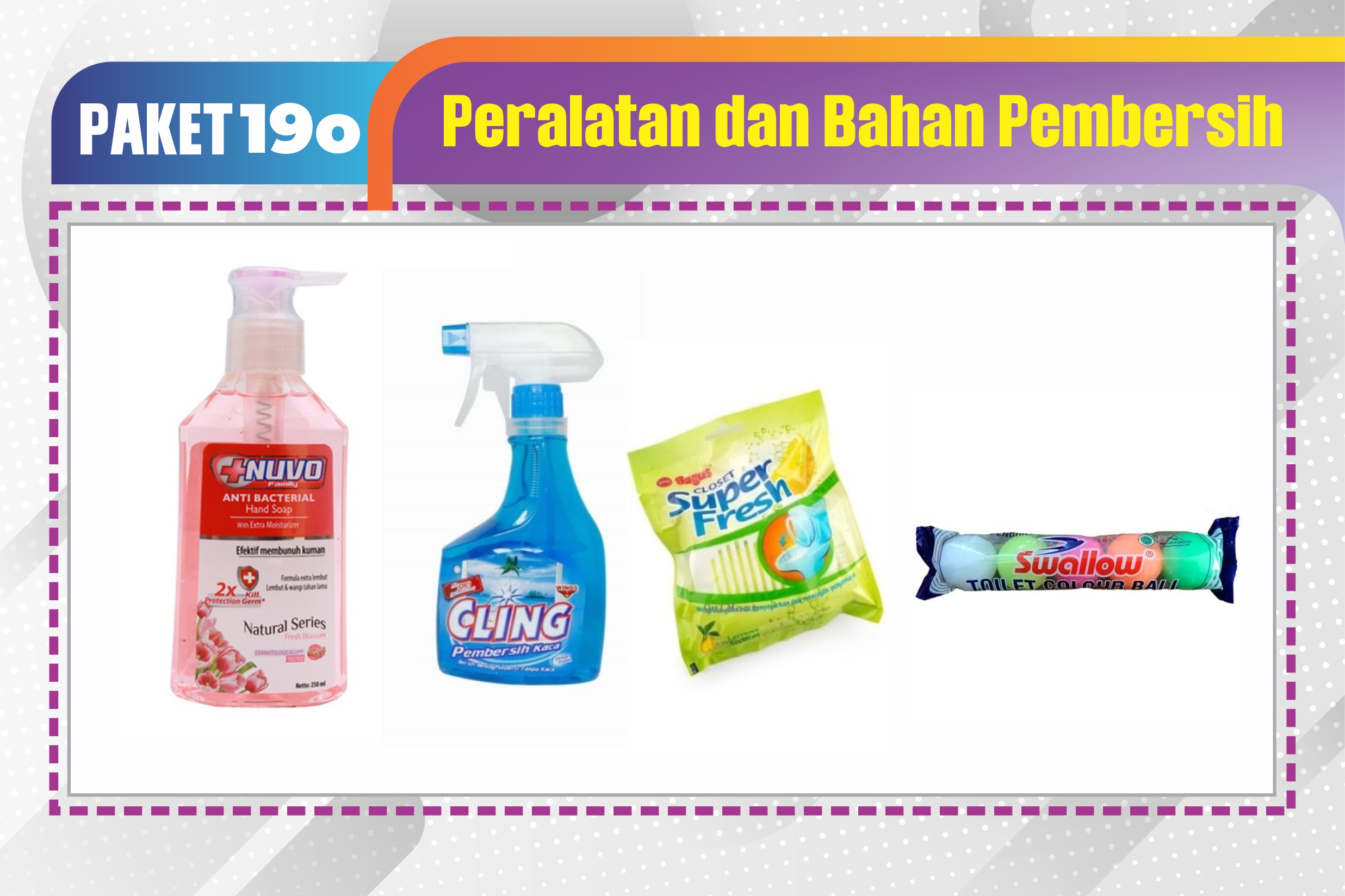 Paket 19o Alat Dan Peralatan Dan Bahan Kebersihan Siplah 1355