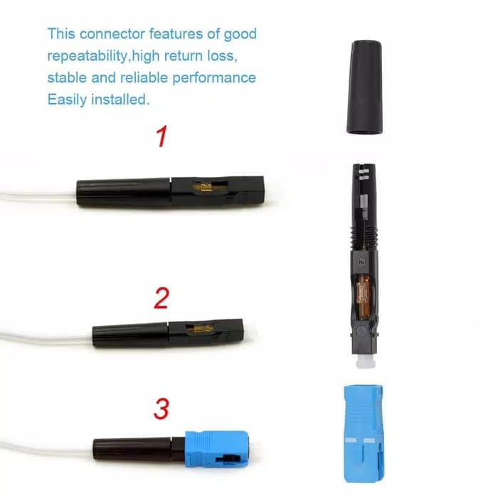 10Pcs Fast Connector SC UPC Single Mode Fiber Optic FTTH | SIPLah