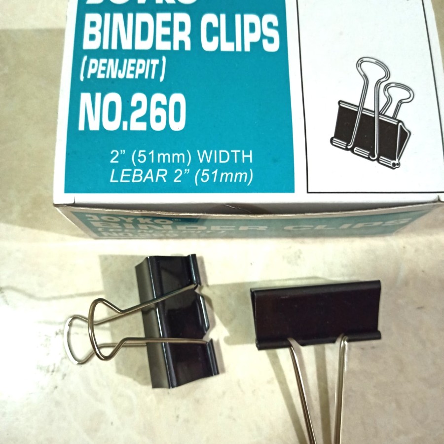 Binder clip JOYKO 2"x 2" binder clip 260 penjepit kertas 51mm SIPLah
