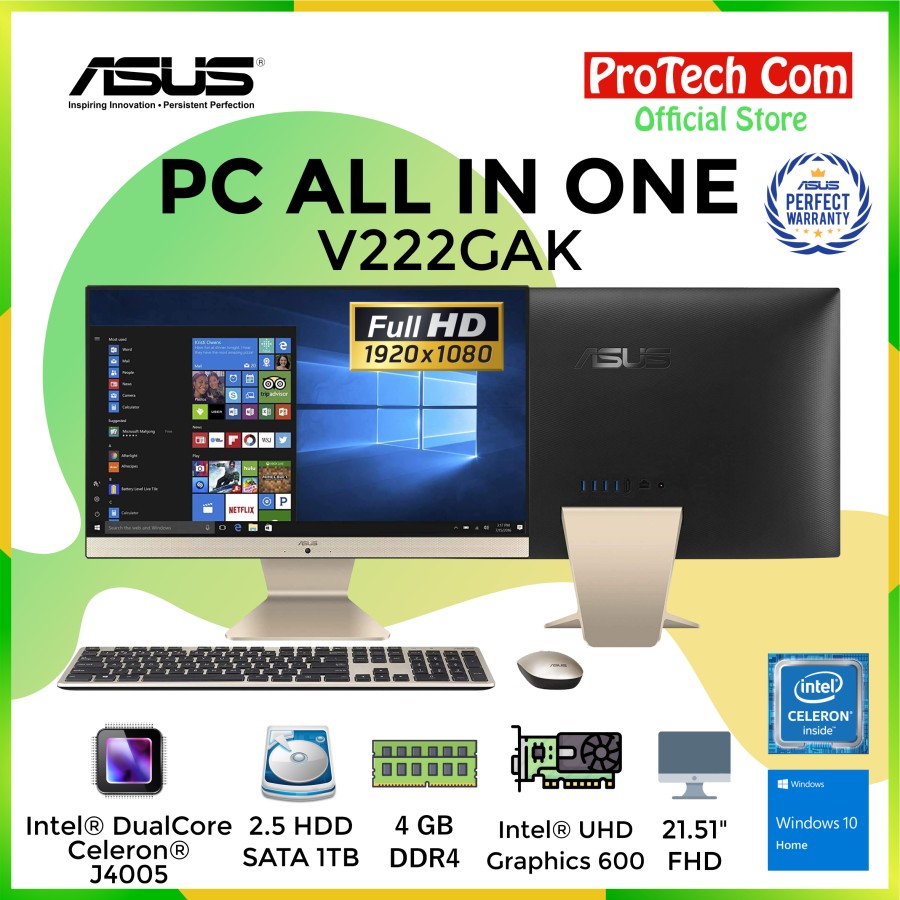 asus pc all in one v222gak wa141t