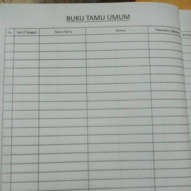 Buku Tamu Siplah 3980