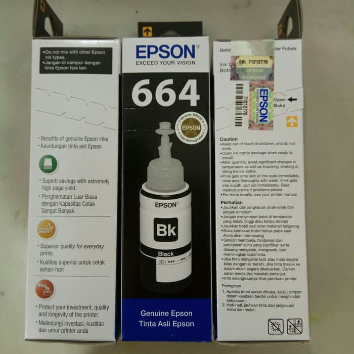 Tinta Printer Epson 664 Hitam Siplah 1322