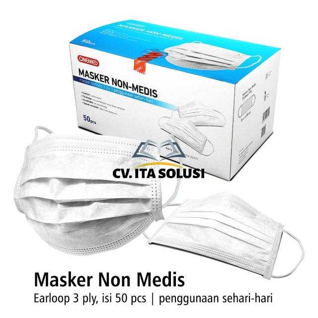 Masker Onemed Bedah Karet Earloop Putih Siplah