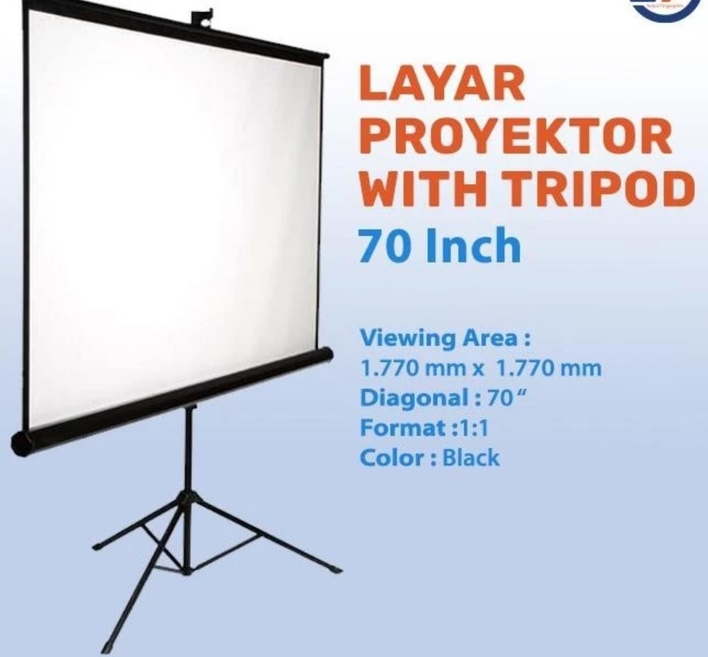 Layar Proyektor With Tripod 70 Inch Siplah 1239