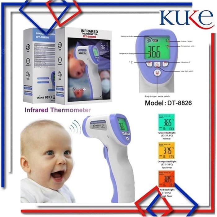 Thermometer Digital Infrared Non Contuact Thermometer Suhu Tubuh Kuke