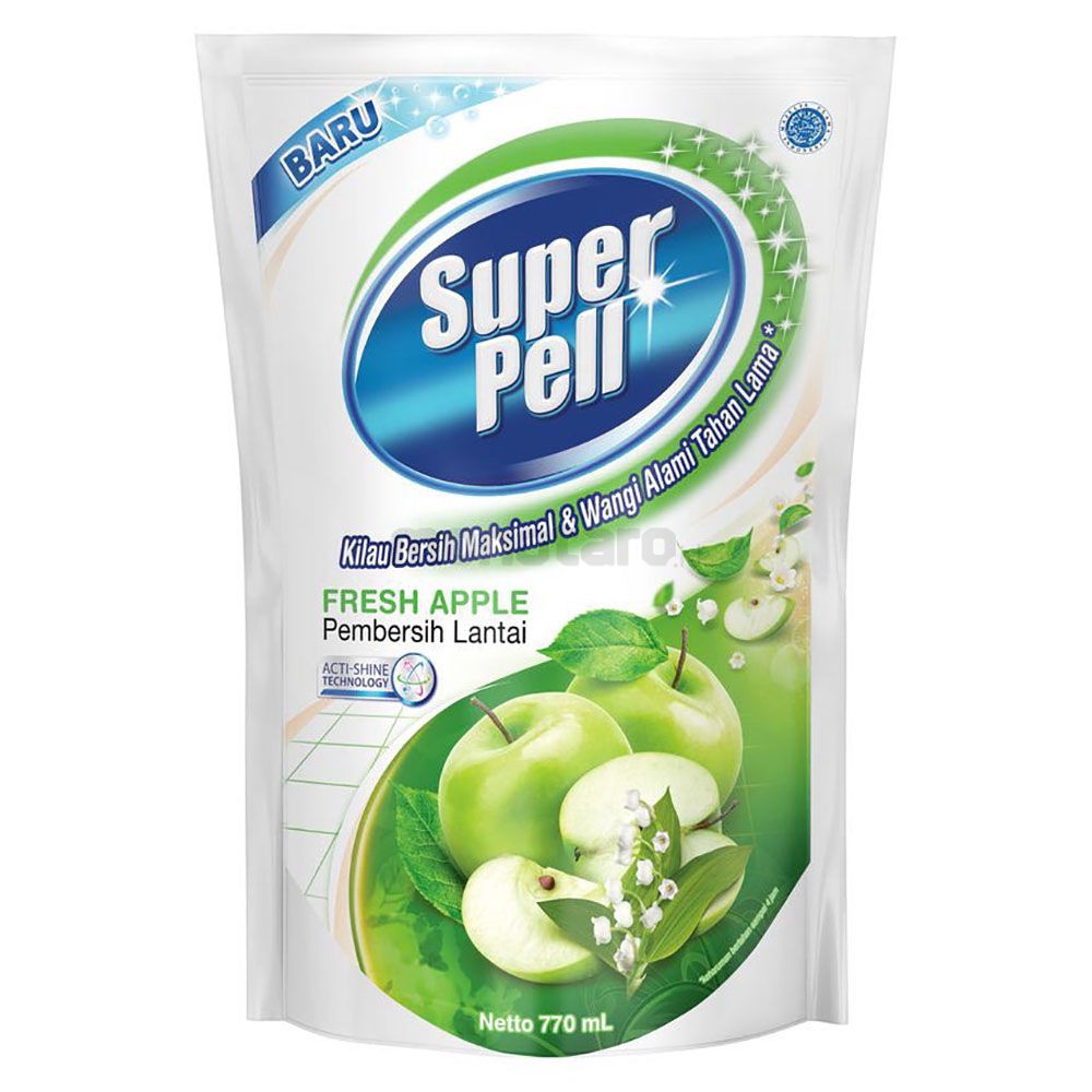 Super Pell Floor Cleaner Pouch Green Fresh Apple 770ml SIPLah