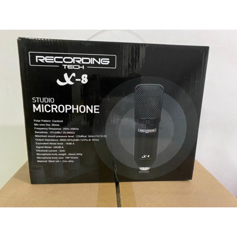 Recording Tech X8 X8 Mic XLR Condenser Microphone ORIGINAL SIPLah